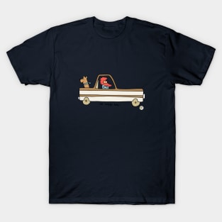 pick-up truck cartoon dude with dog T-Shirt